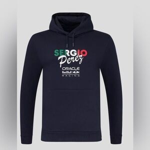 Oracle Red Bull Racing Sergio Perez Flag Overhead Hoodie Size 2XL Navy Blue NWT